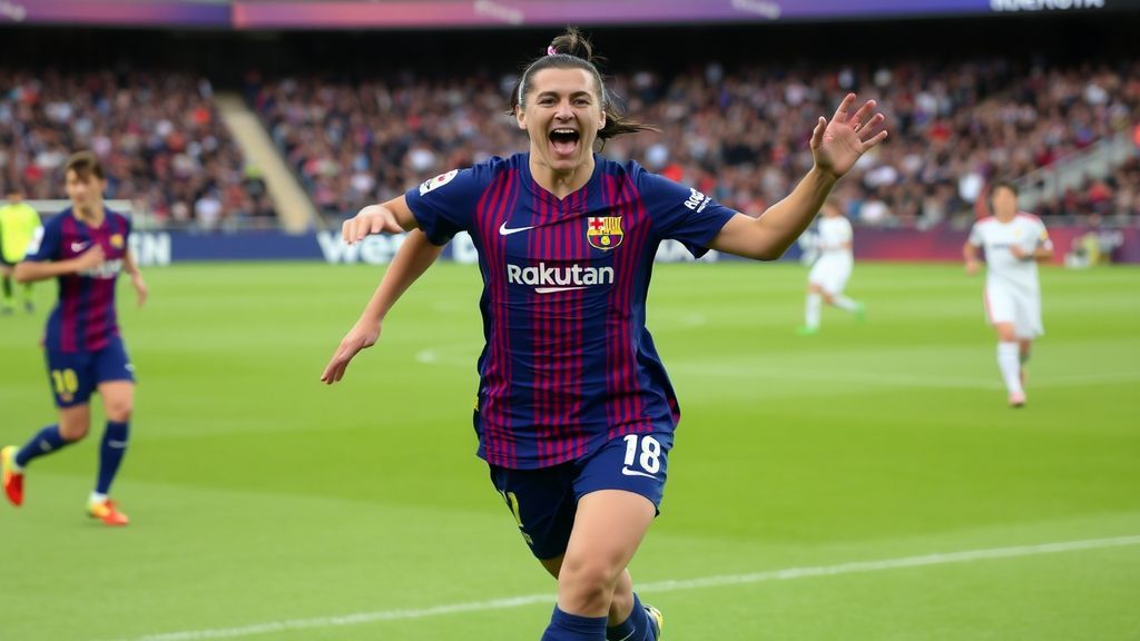 巴萨女足3-0完胜皇马，13分领跑西甲积分榜